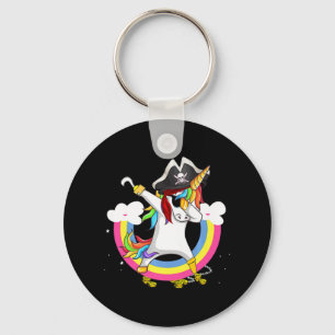 Cute Pirate Magical Unicorn Fun Awesome Halloween Keychain