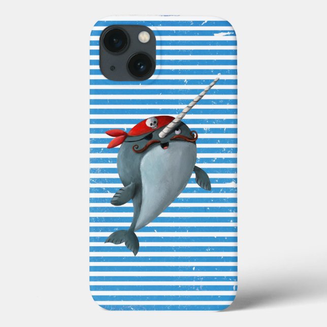Cute Pirate Narwhal Case-Mate iPhone Case (Back)
