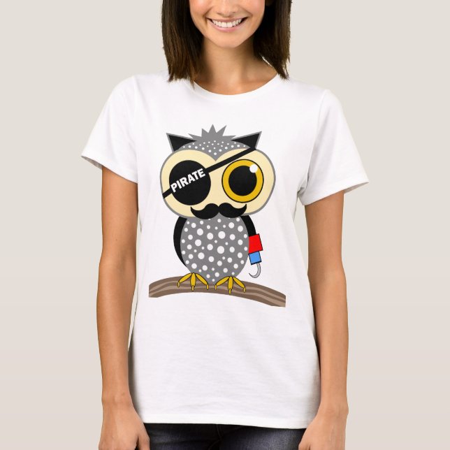 cute pirate owl T-Shirt (Front)