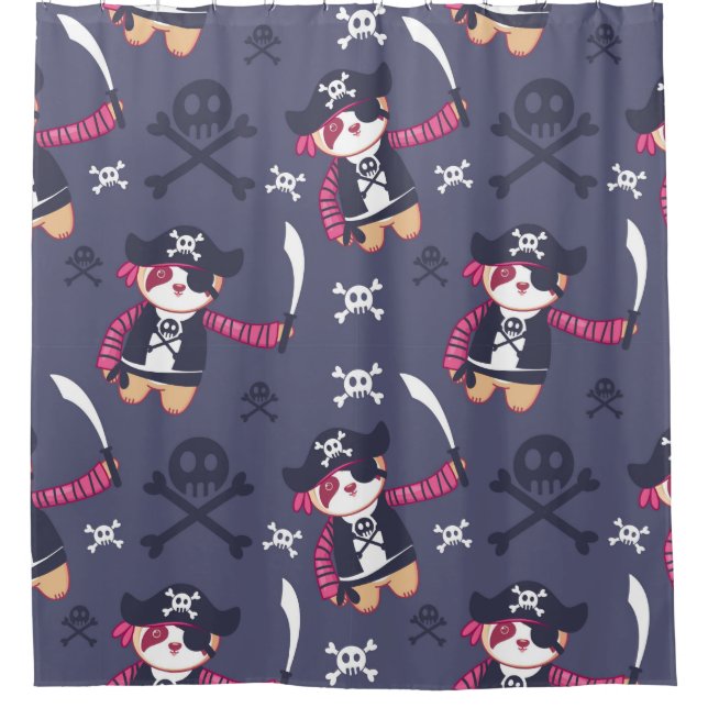 Cute Pirate Panda Bear Pattern (Front)