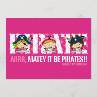 Cute Pirates Party Invite