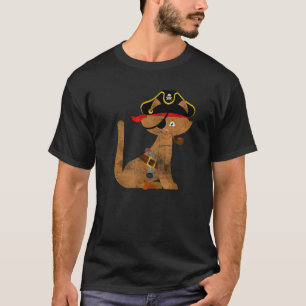 Cute Pirates Style Themed Party Funny Cat Pirate H T-Shirt