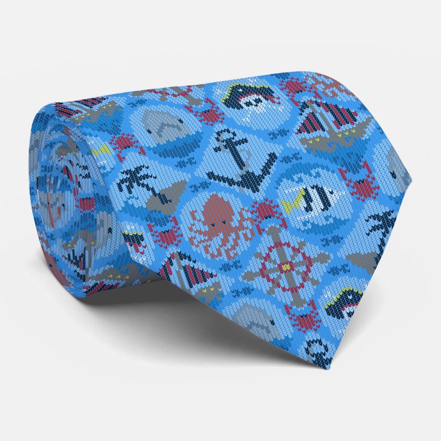Cute Pirates Tie (Rolled)