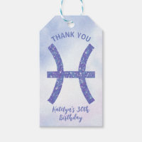 Cute Pisces Astrology Sign Personalized Purple
