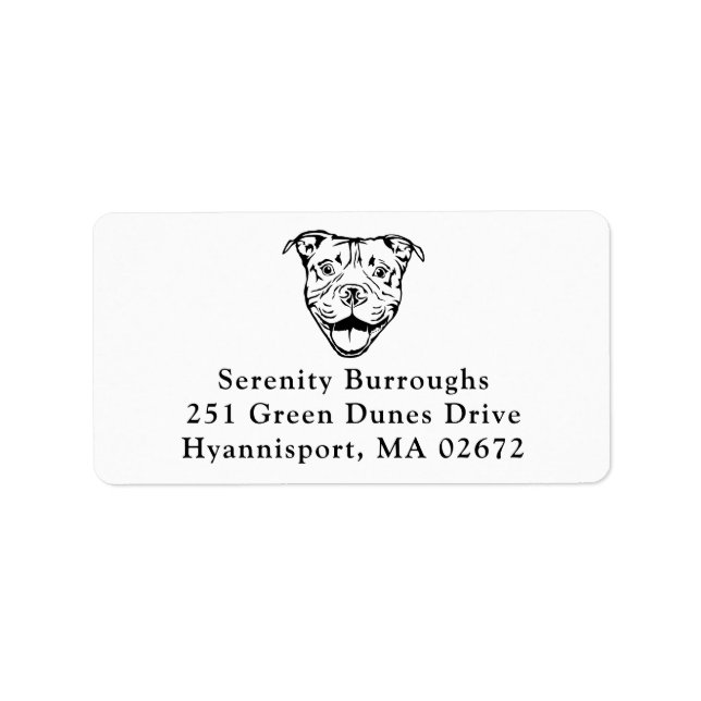 Cute Pit Bull Lover Pittie Pitbull Love Puppy Dog Label (Front)