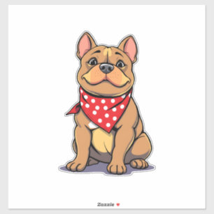 Cute Pitbull Bulldog with Bandana Funny Dog Lover