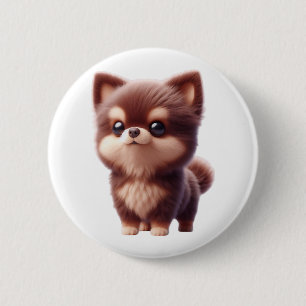 Cute Pitbull Bulldog with Bandana Funny Dog Lover 2 Inch Round Button