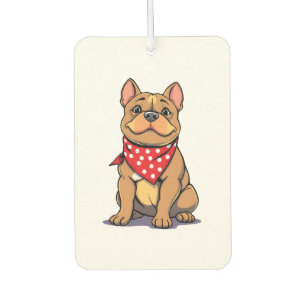 Cute Pitbull Bulldog with Bandana Funny Dog Lover Air Freshener