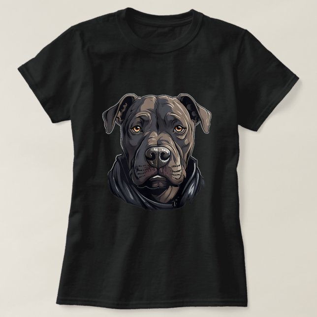 Cute Pitbull Dog Dogs Pitbulls 1 T-Shirt (Design Front)