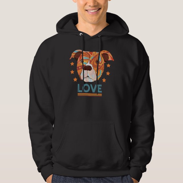Cute Pitbull Dog Hoodie (Front)