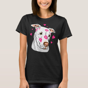 Cute Pitbull Dog Love And Hearts Funny Pit Bull T-Shirt