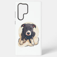 Cute Pitbull Puppy Dog Cartoon Design