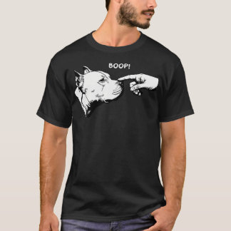 Cute Pittie Dog Boop Hand Puppy Owner Mom Dad Pet T-Shirt