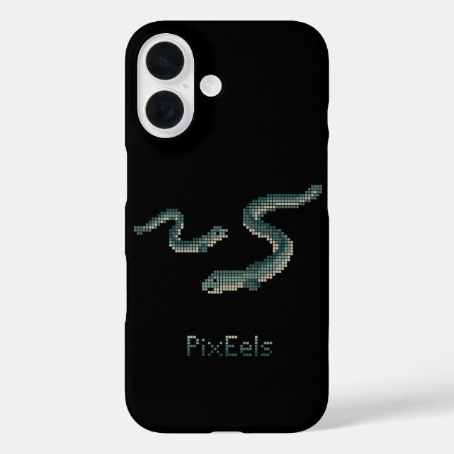 Cute "PixEels" Pixelated Eels Graphic Case-Mate iPhone Case (Back)