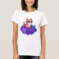 Cute Pixel Art Cool Cat with Sunglasses
