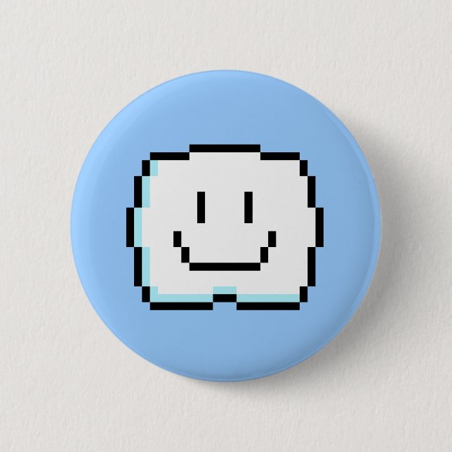 Cute Pixel Cloud 2 Inch Round Button (Front)