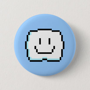 Cute Pixel Cloud 2 Inch Round Button