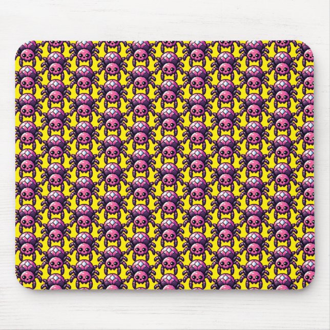 Cute Pixel Spider Mouse Pad (Front)