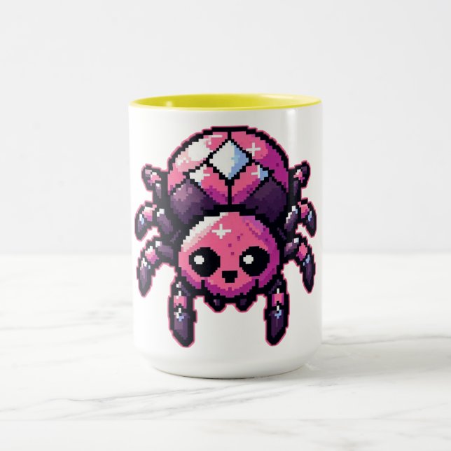 Cute Pixel Spider Mug (Center)