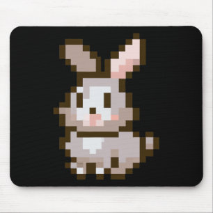 Cute Pixelated Easter Video Game Easter Bunny Gami Mouse Pad