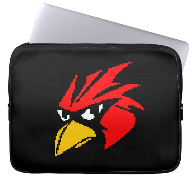Cute pixeled bird face drawstring bag hand sanitiz (Front)