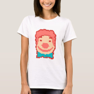 Cute pixeled clown face  throw pillow golf towel T-Shirt