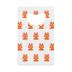 Cute pixeled deer baby credit card bottle opener