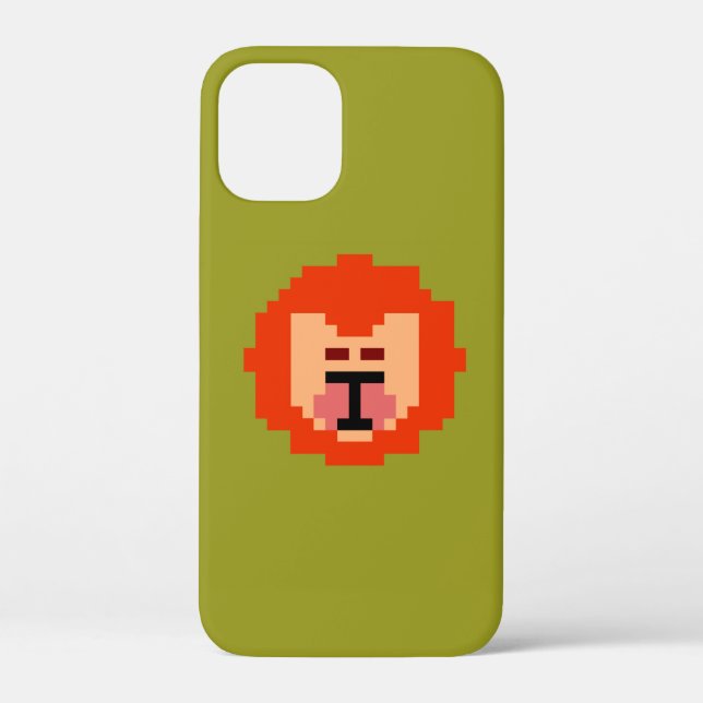 Cute pixeled lion face  Case-Mate iPhone case (Back)