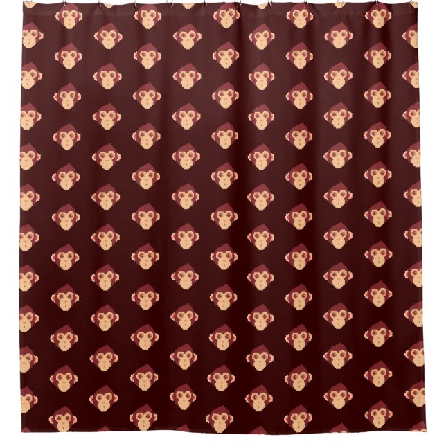Cute pixeled monkey face (Front)