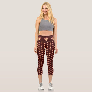 Cute pixeled monkey face notebook HP laptop skin Capri Leggings