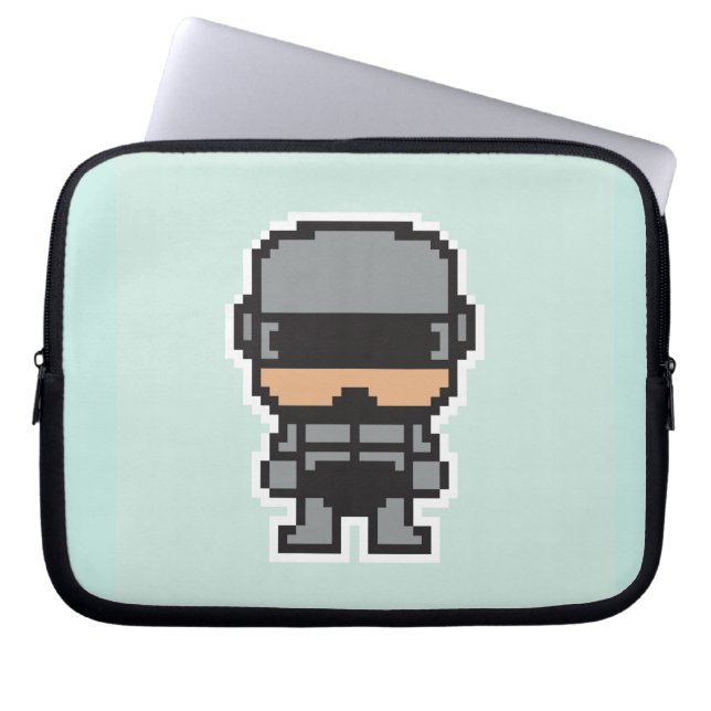 Cute pixeled robotCop  Laptop Sleeve (Front)