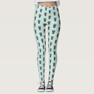 Cute pixeled robotCop Leggings