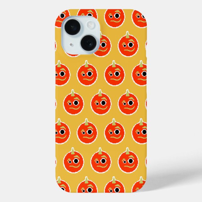 Cute pixled orange monster face  Case-Mate iPhone case (Back)