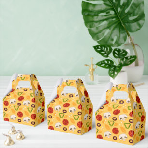 cute pizza party tiled pattern Favour Box 