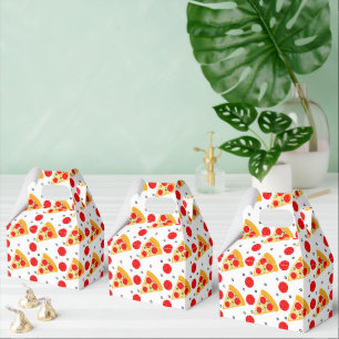 cute pizza party tiled pattern Favour Box 