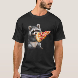 Cute Pizza Raccoon T-Shirt