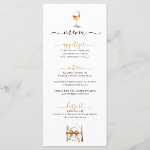 Cute Place Setting & Wine Glass Menu