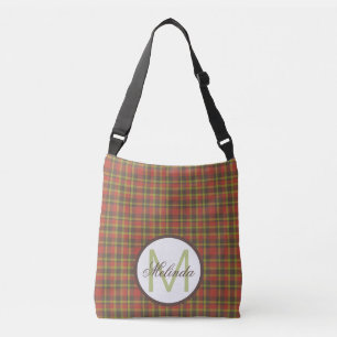 Cute Plaid Monogram Baby Diaper Bag