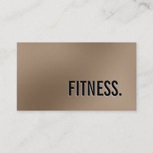 Cute Plain Browny Grey Fitness Business Card