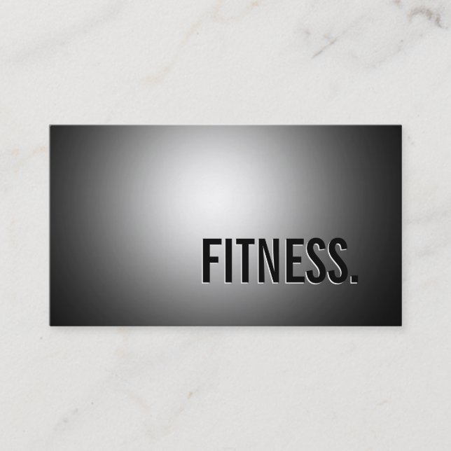 Cute Plain Grey Pattern Fitness Business Card (Front)