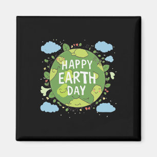 Cute Planet Earth Saying Happy Earth Day 2 Magnet