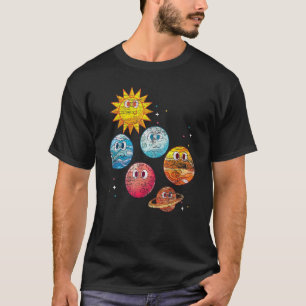 Cute Planets Sun Outer Space Travel Universe Astro T-Shirt