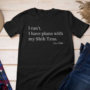 Cute Plans with My Shih Tzu Dog Mom Tri-Blend Shirt