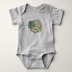 Cute Plant Mom Aesthetic Modern Monstera Sun Desig Baby Bodysuit