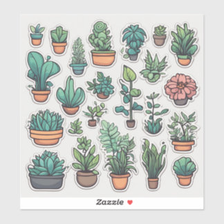 Cute plant sticker sheet
