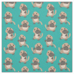 Cute Platypus Cartoon Fabric