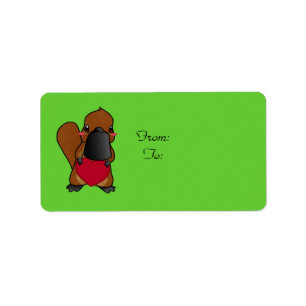 Cute Platypus Label