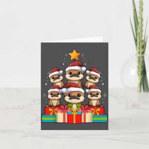 Cute Platypus Le Christmas Tree Xmas Hat  Card