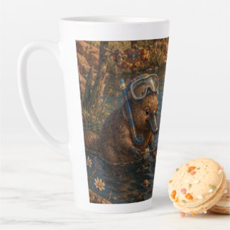 Cute Platypus River Explorers Clean Waters Latte Mug