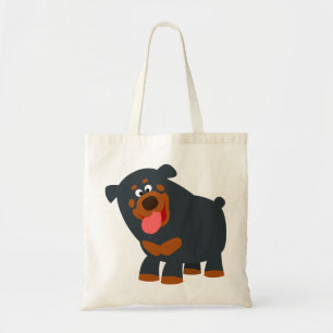 Cute Playful Cartoon Rottweiler Bag